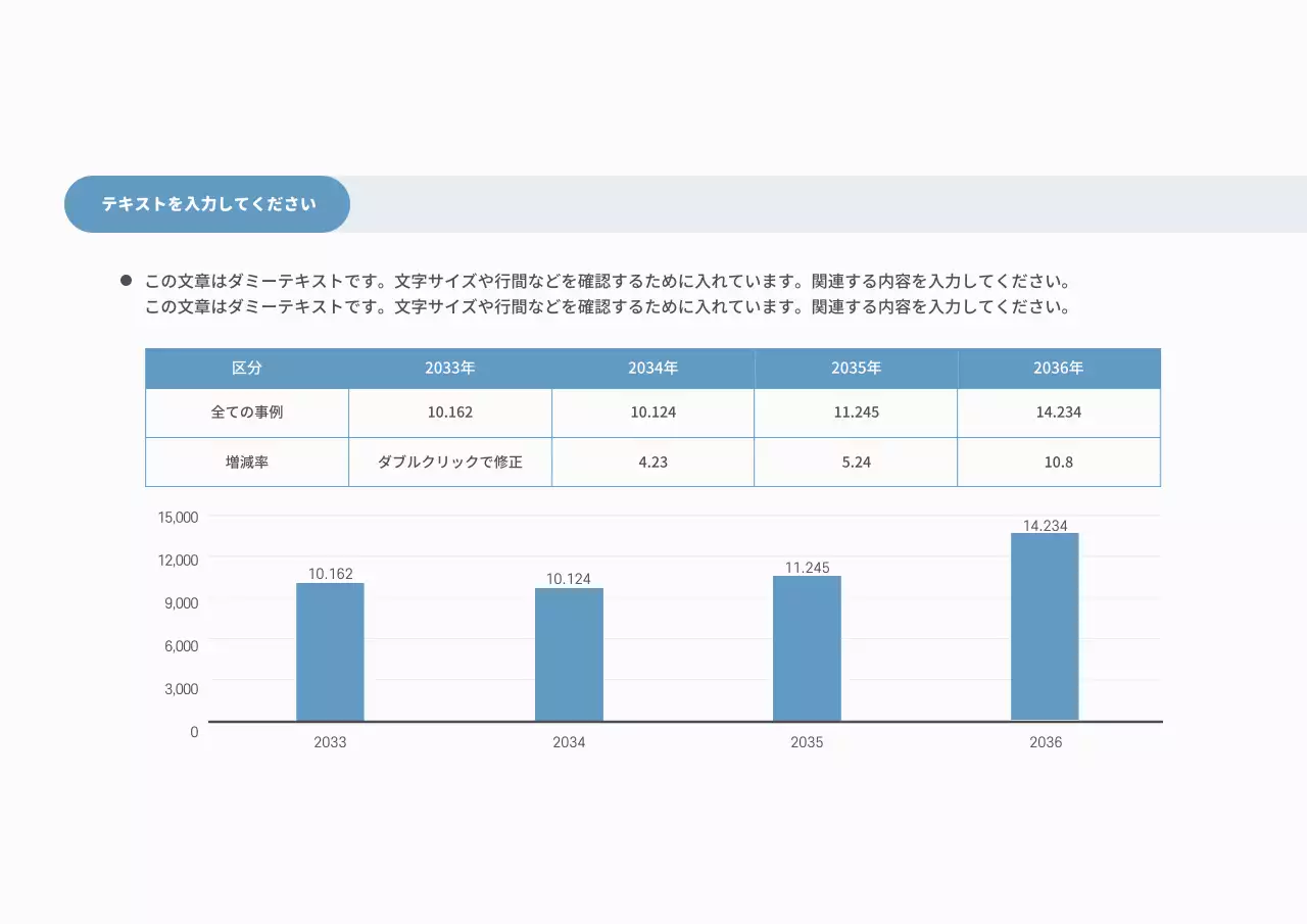 青 シンプル レポート ドキュメント プレゼンテーション