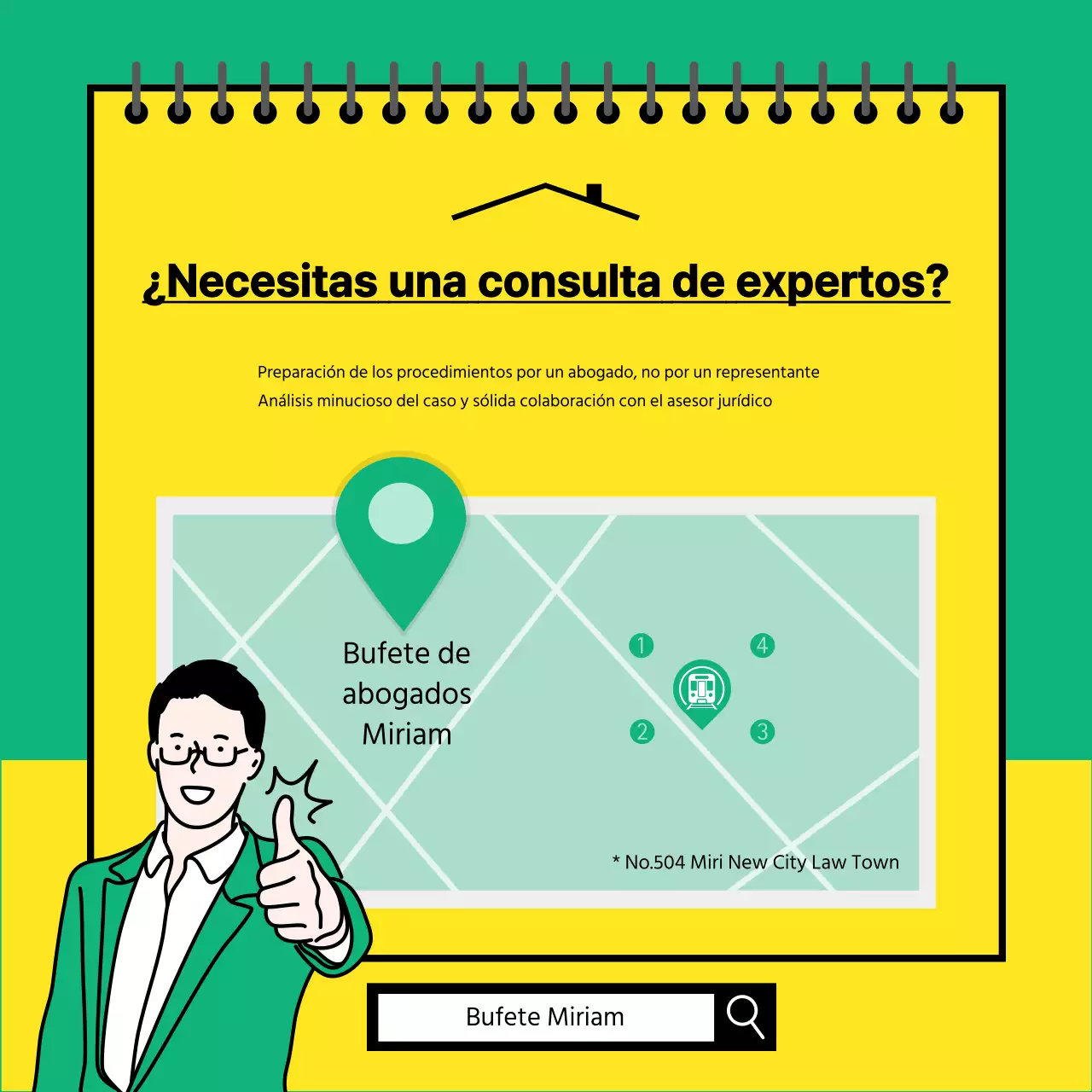 Tarjeta amarilla y verde de asesoramiento jurídicoNoticias