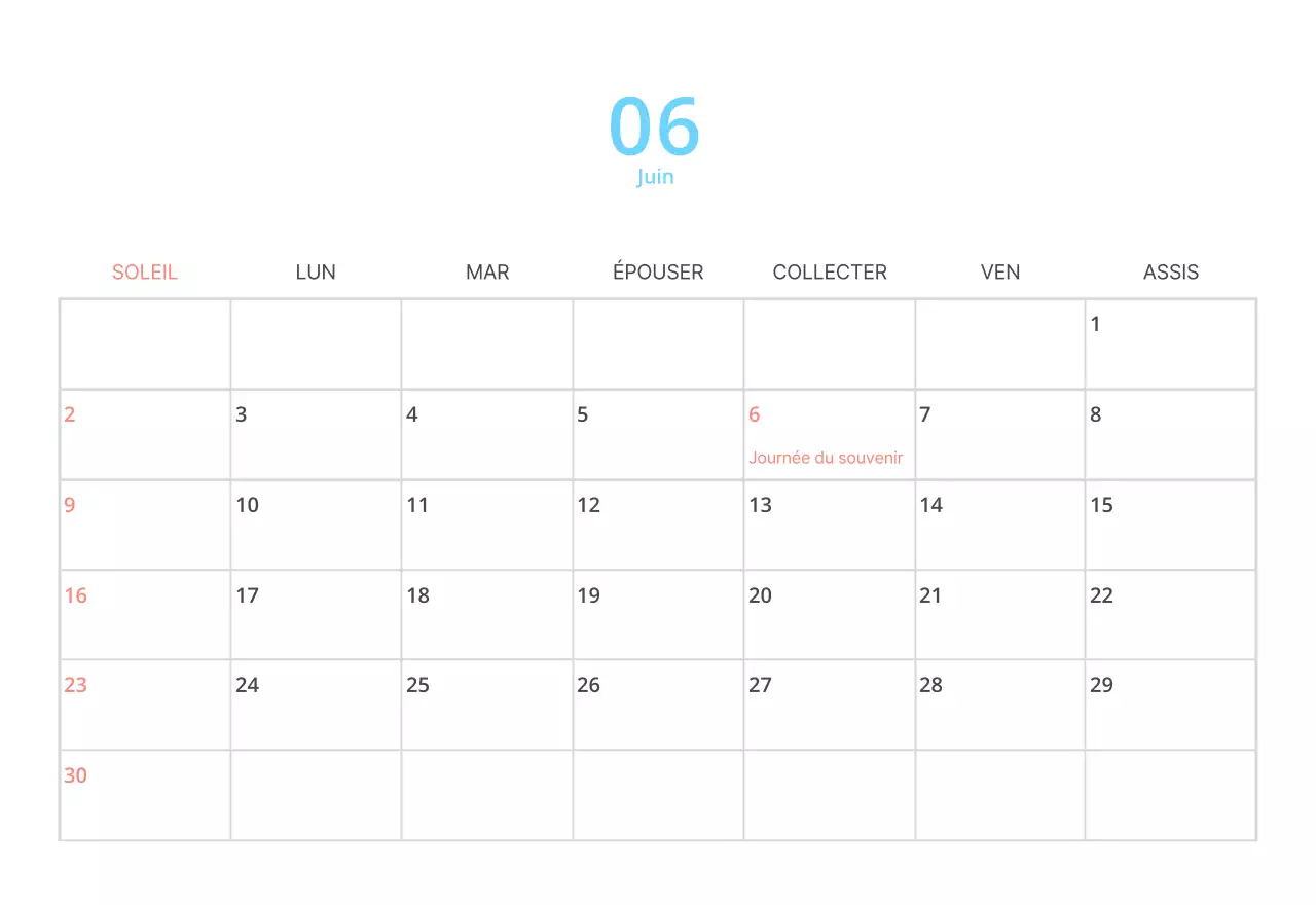 Calendrier de bureau illustré vert sur le thème de la famille