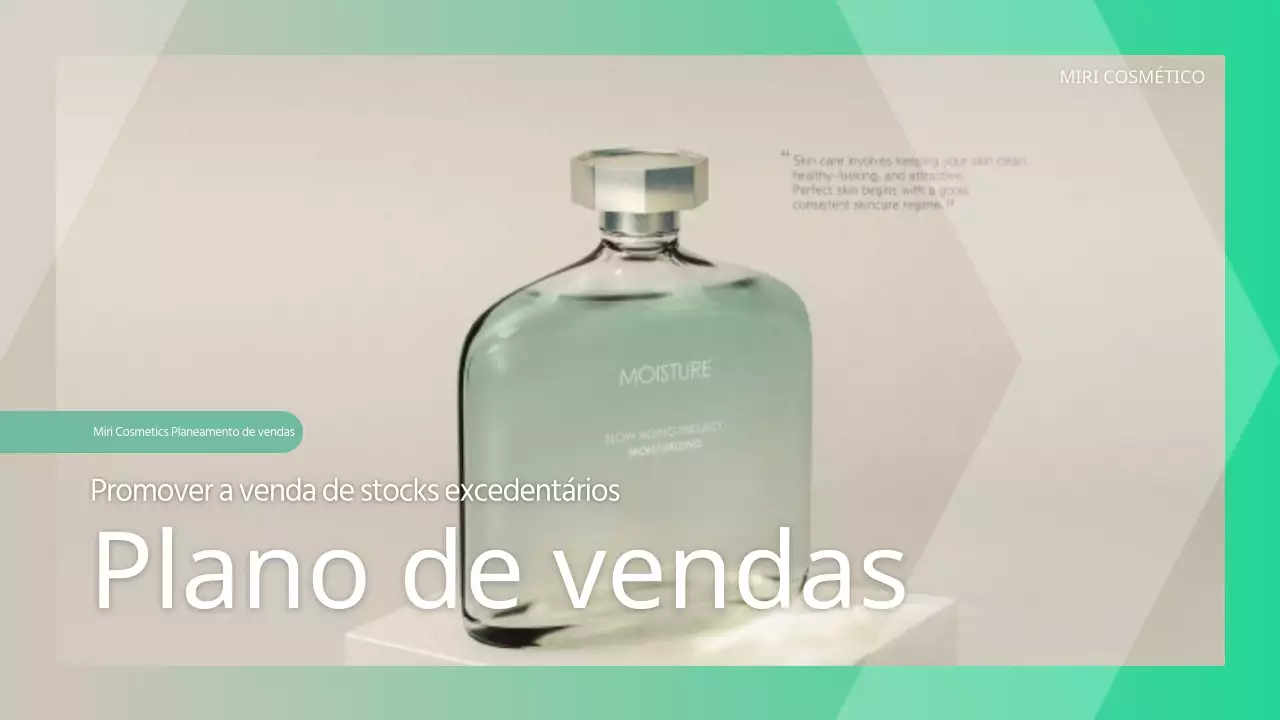 Gradiente verde e bege Plano de promoção de cosméticos Clean