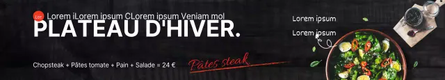 Réduction sur le menu à base de steak