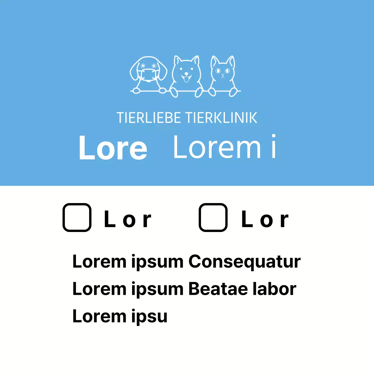 Blue Simple Tierärztliche Versorgung