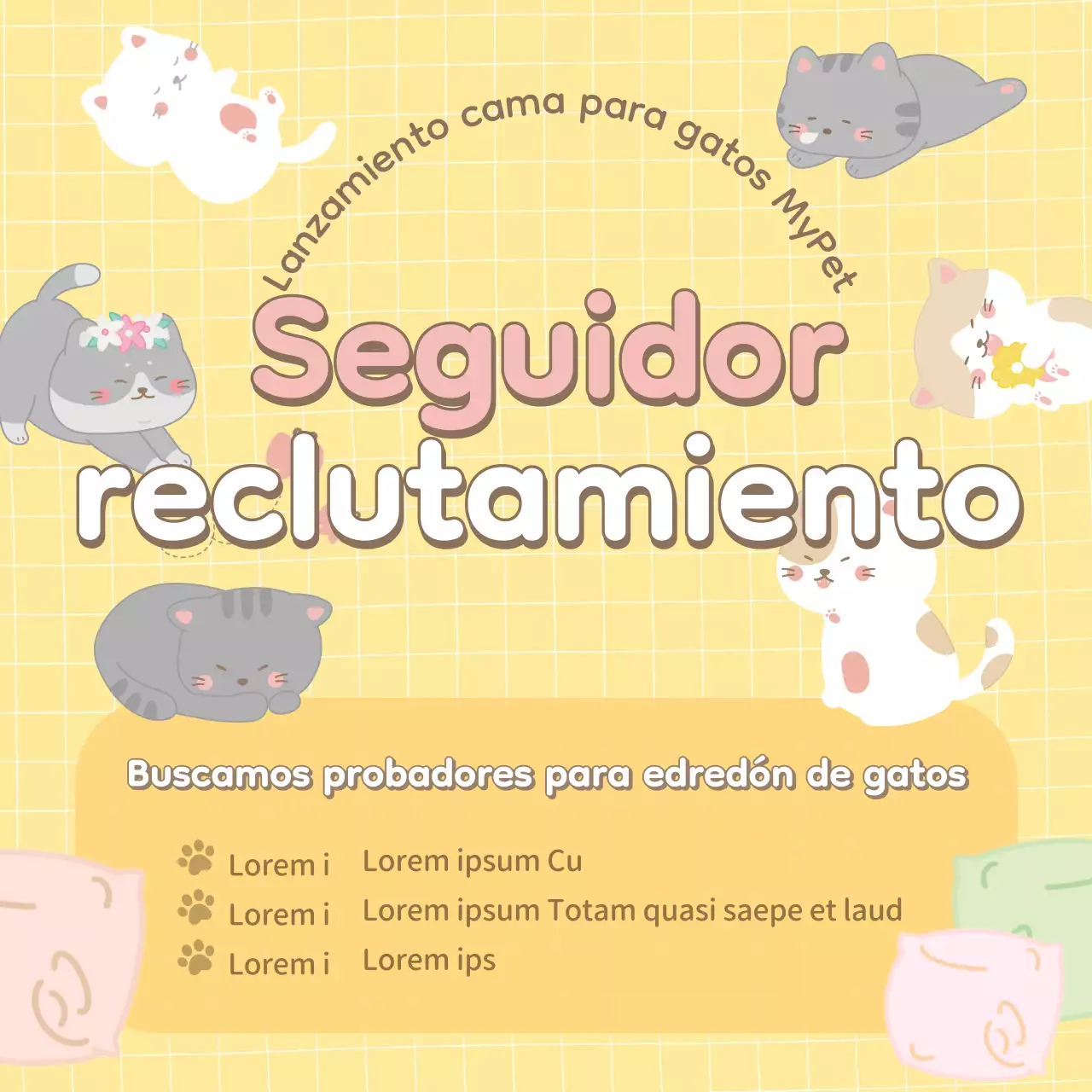 Promocione su evento para captar simpatizantes de Yellow the Cat
