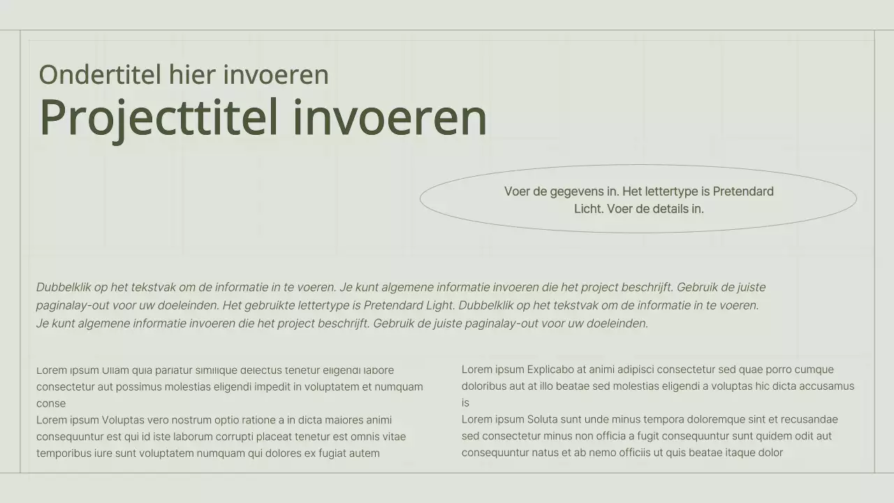 Het portfolio van een contentmarketeer met een groen, eenvoudig rasterconcept