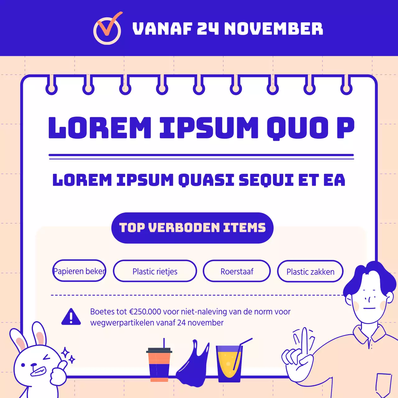 Invoering van het beleid dat sinds dit jaar is gewijzigd, netjes in blauw en roze