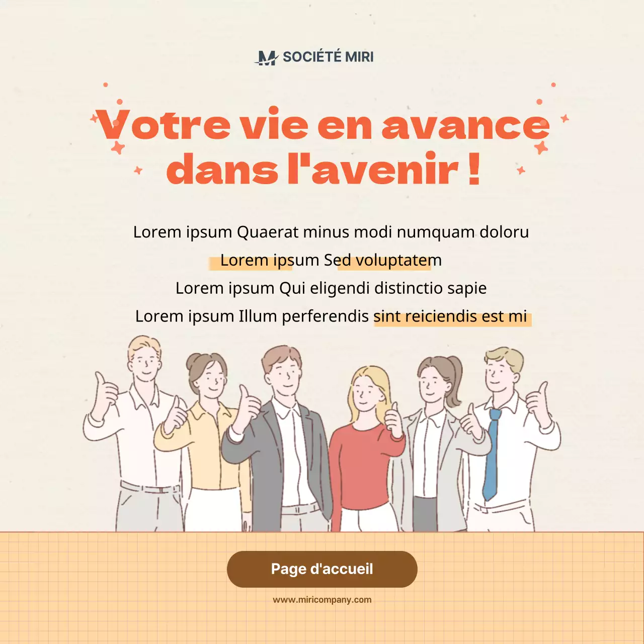 Beige Nouvelles embauches CardNews