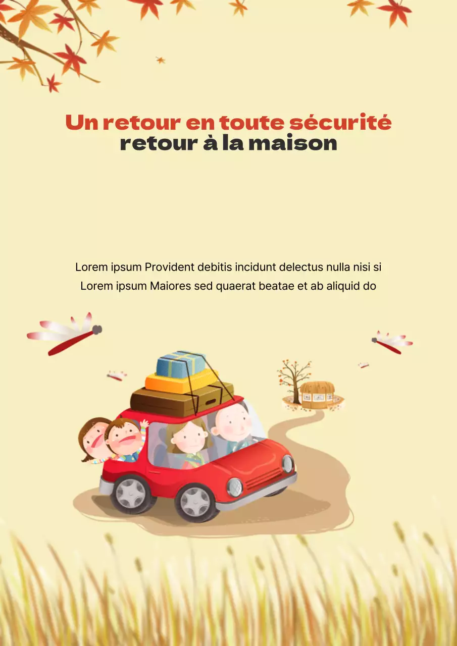 Flyer jaune d'une agence de voyage