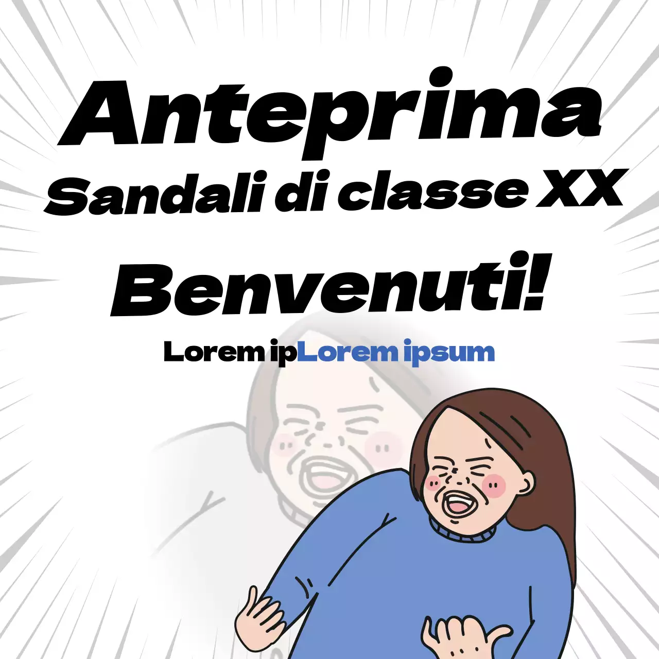 Concetto di benvenuto in bianco e nero in stile meme