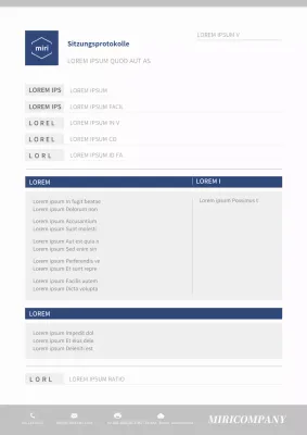 Einfache Unternehmensvorlage für Sitzungsprotokolle