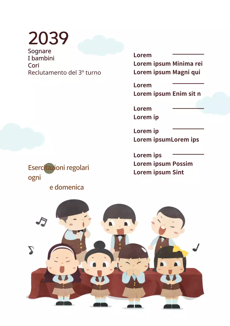 Coro di bambini sognanti