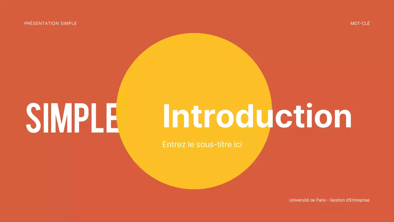 Présentations simples