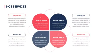 AGENDA design infographique avec un concept épuré en rouge et bleu marine