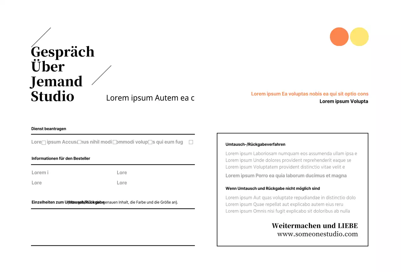 Postkarte eines Einkaufszentrums in rosa Marmortönen