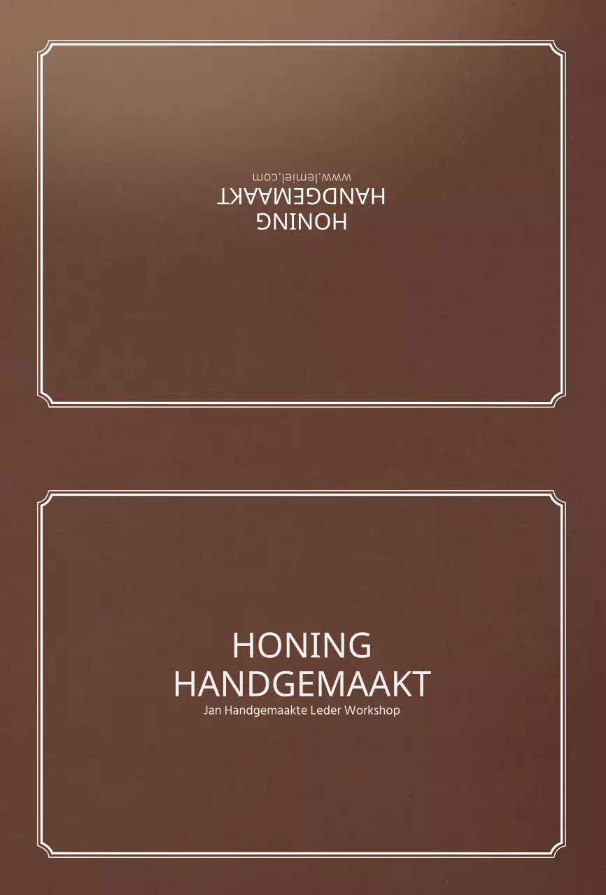 Bruine leren textuur Luxueuze handgemaakte lederbewerker ansichtkaarten