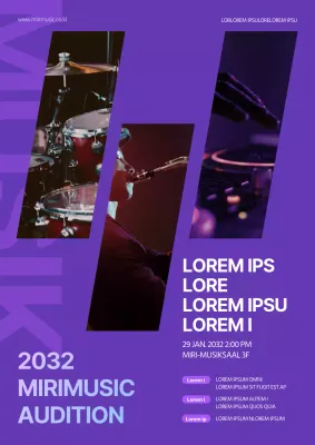 Lila Musik Vorsingen Poster