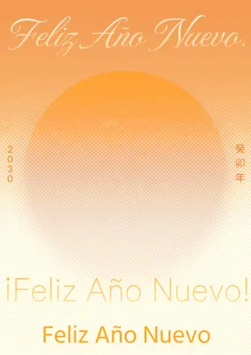 Cartel degradado en naranja