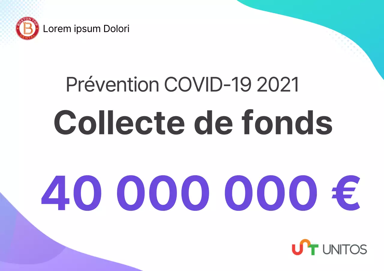 Couleur menthe mauve avec un texte clair Soulignant la cérémonie de don pour la prévention du coronavirus