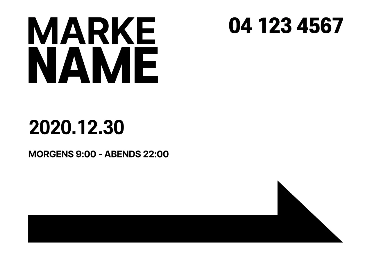 Einfache Wegweiser in Schwarz