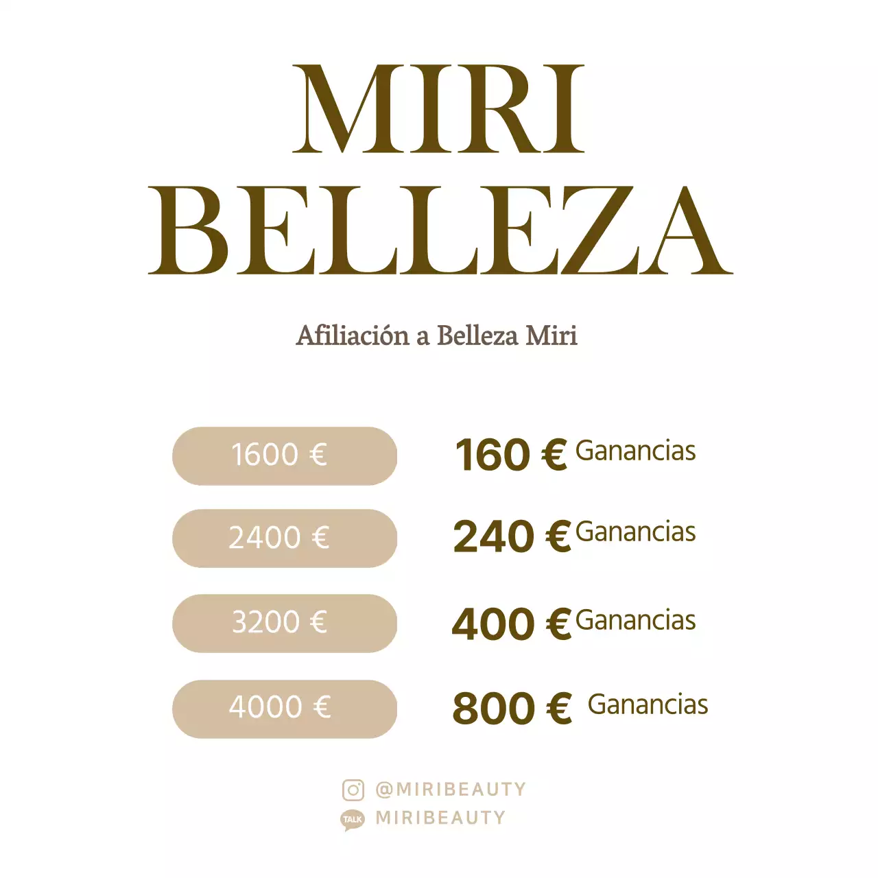 Guía de socios para salón de belleza de lujo marrón Soporte acrílico para salón de belleza