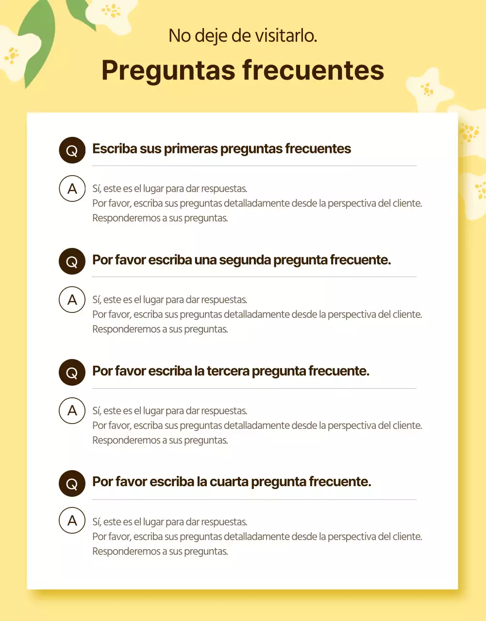 Página de detalles del acontecimiento de primavera amarilla