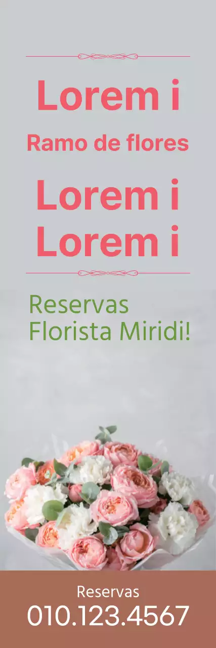 Fotografia realçada com texto cor-de-rosa Promover uma florista elegante