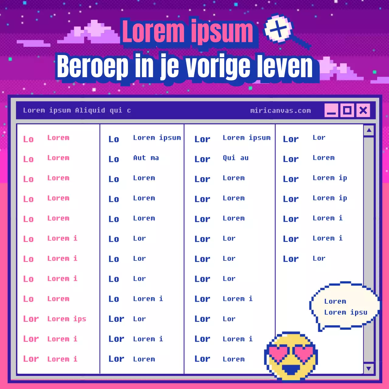 Paarse Pixel Kunst Schattige Verjaardagstest