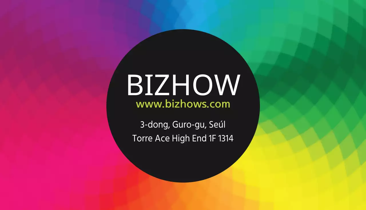 Tarjetas de visita únicas con un arco iris de colores