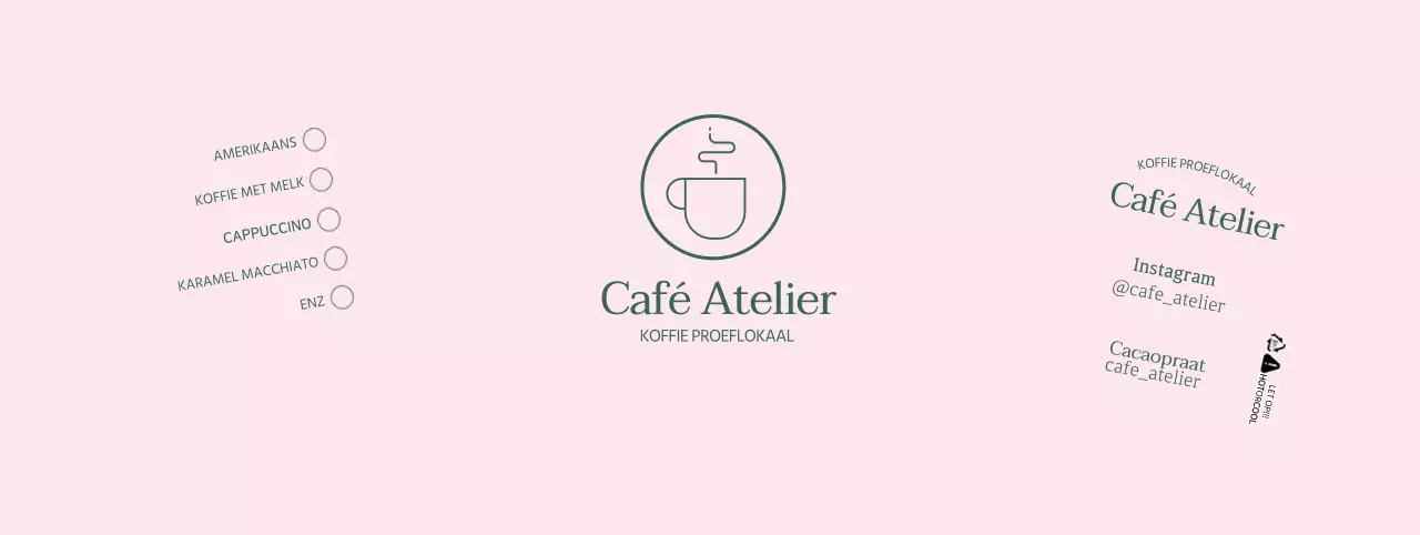 Roze eenvoudige lijnillustratie