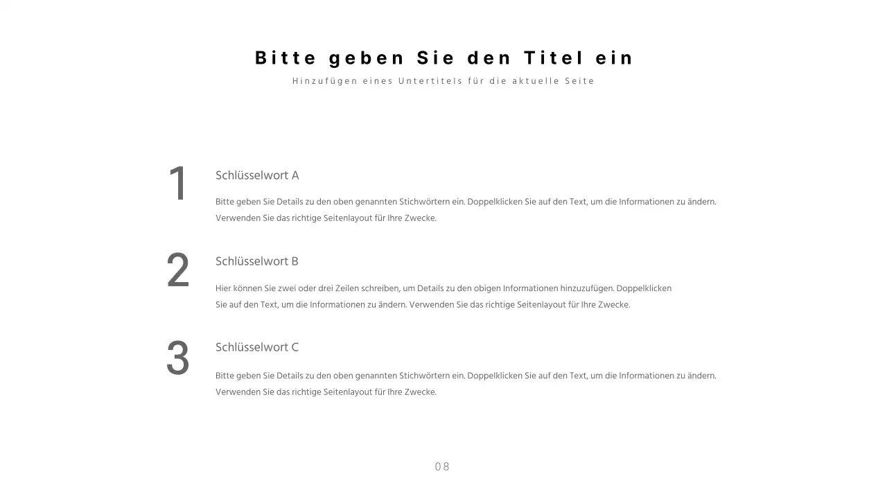 Saubere Präsentationen