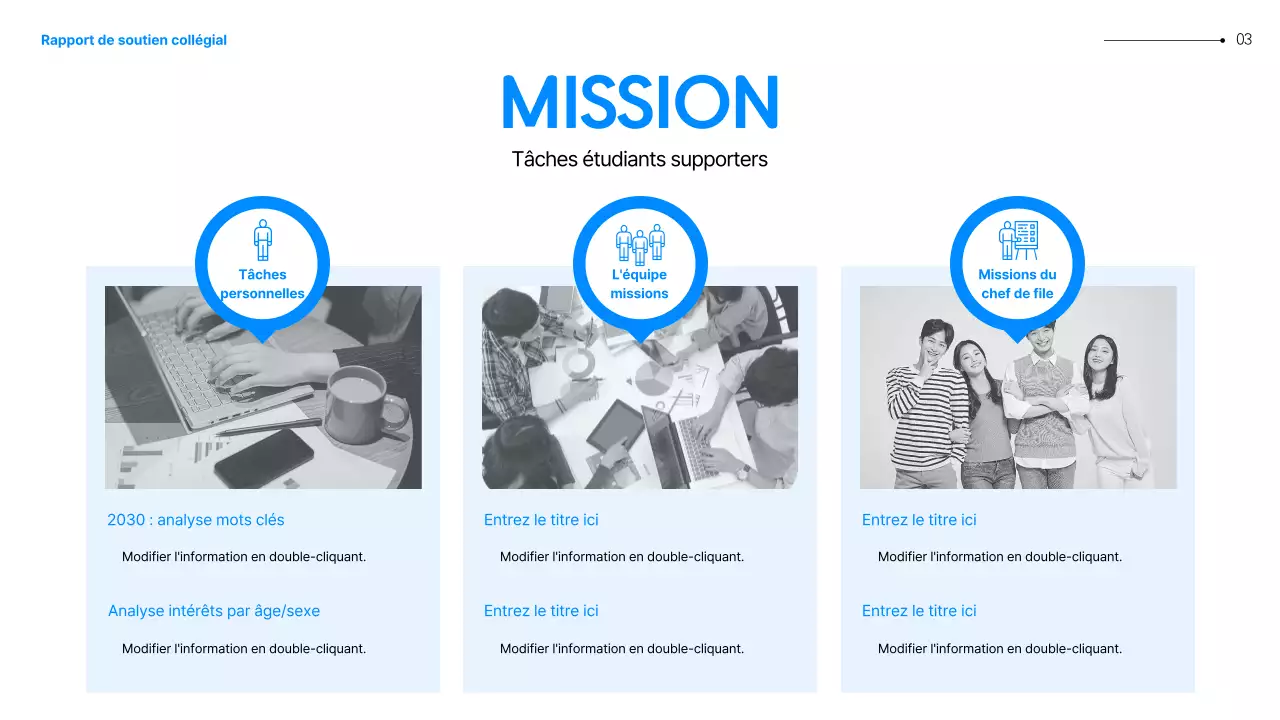 Présentation du plan d'action des supporters de la génération MZ des collégiens bleus et jaunes