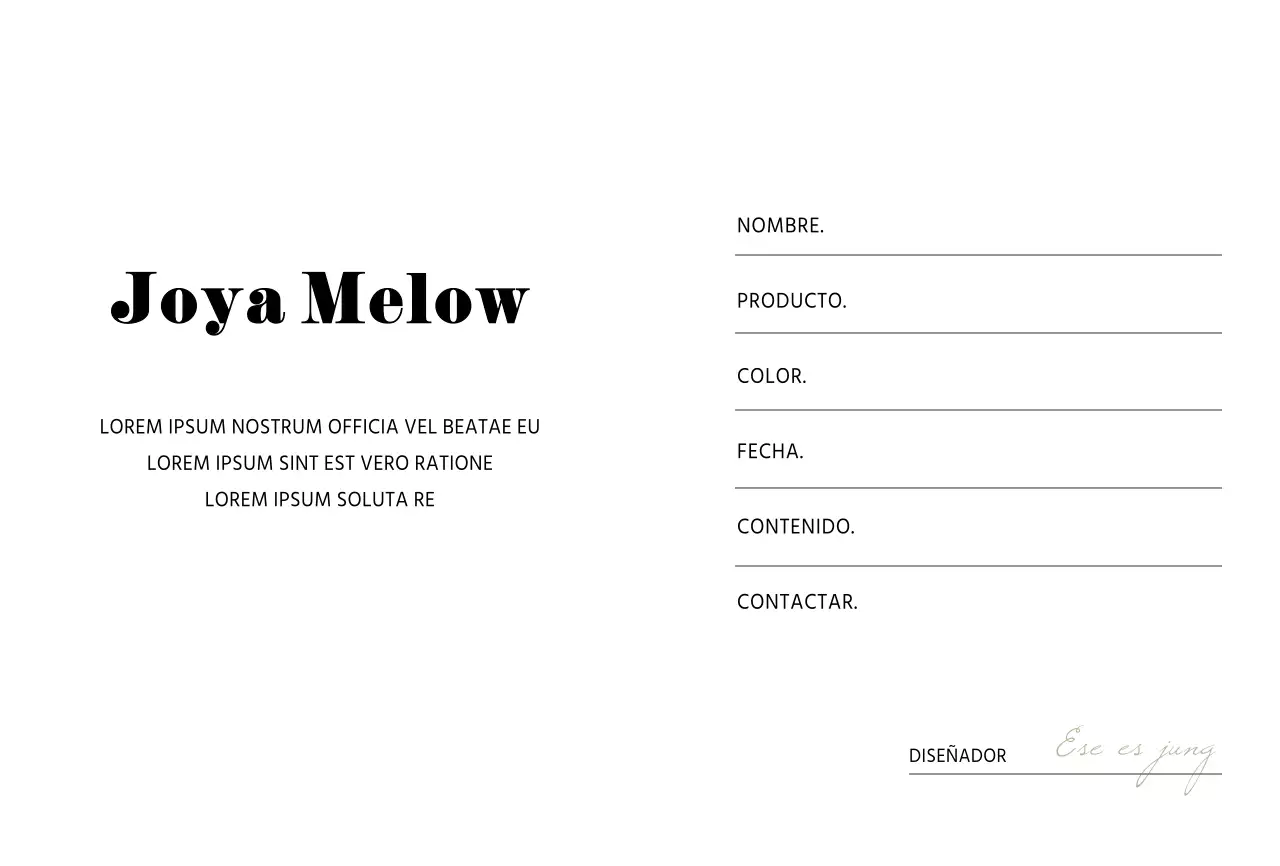 Tarjeta de garantía de joyería sencilla azul claro Tarjeta postal