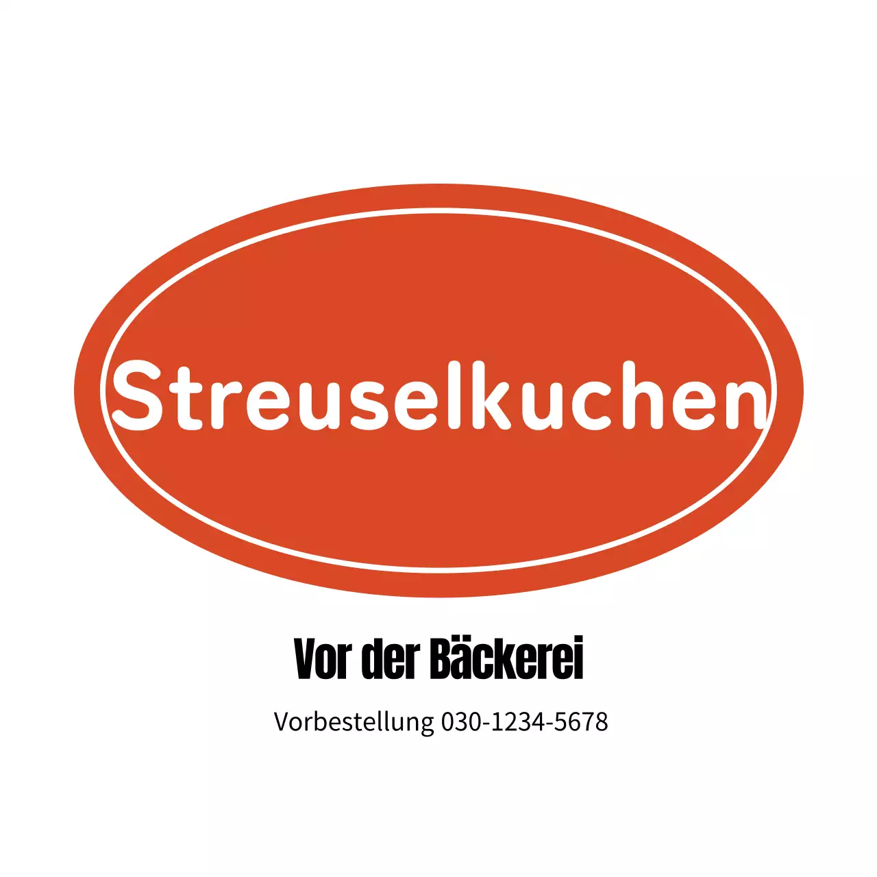 Rote Bäckerei-Aufkleber