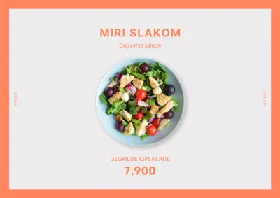 Oranje Salade Straat Poster