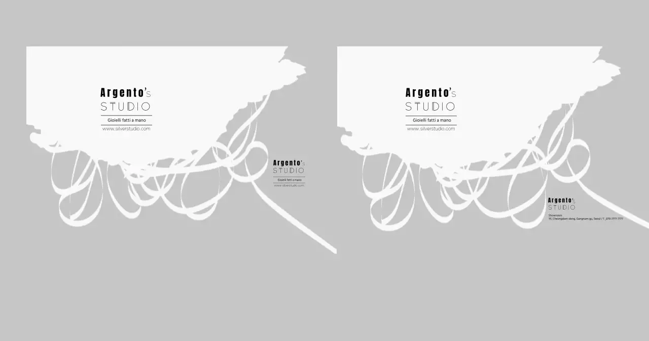 Gioielleria con disegno grigio
