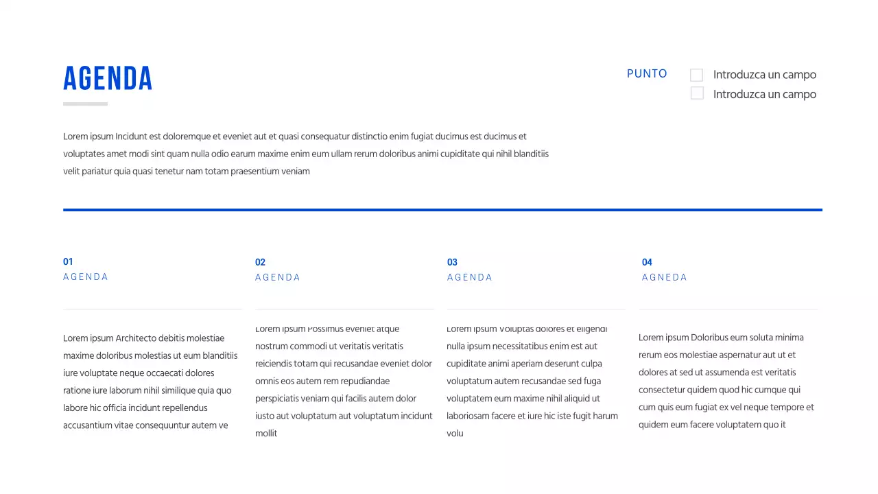 Una sencilla agenda en azul