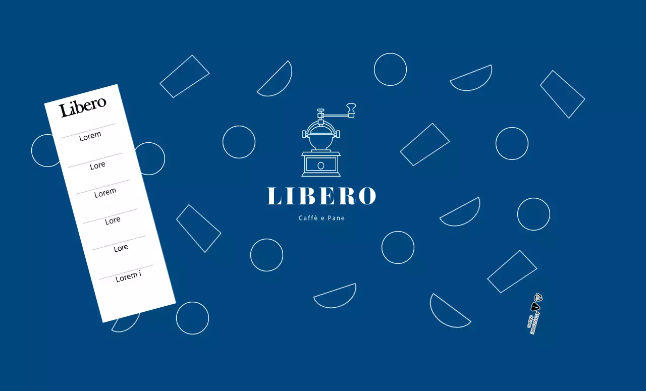 Bicchieri di carta da caffè moderni con motivo geometrico blu