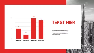 Een eenvoudige grafiek in rood en wit