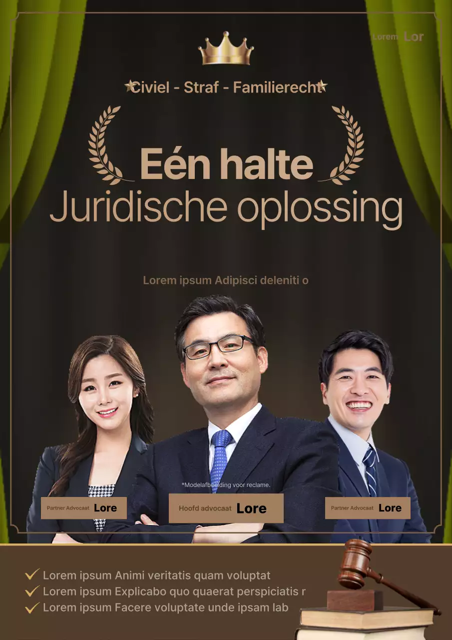 Promoot je advocatenkantoor met een bruine, professionele look