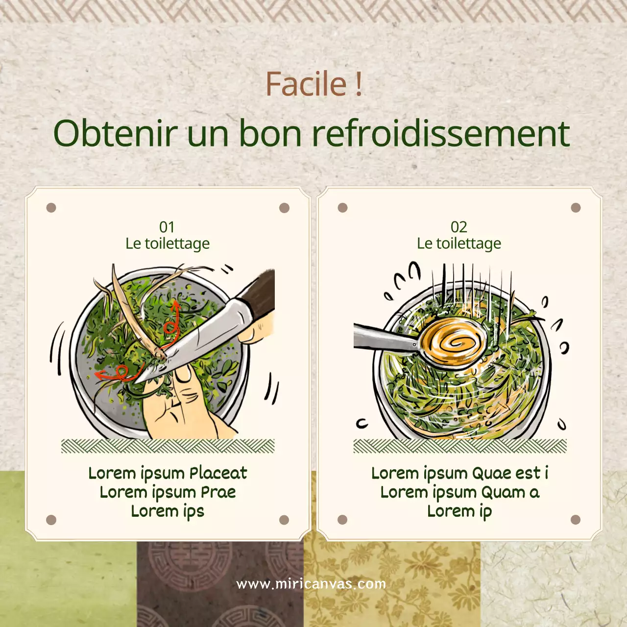 Recette de la soupe miso marron et verte réfrigérée