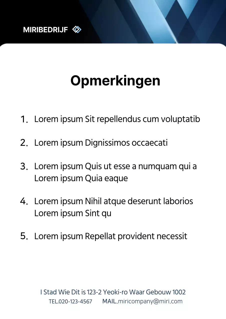 Eenvoudig zakelijk personeelskaartje in zwart en blauw kleurverloop