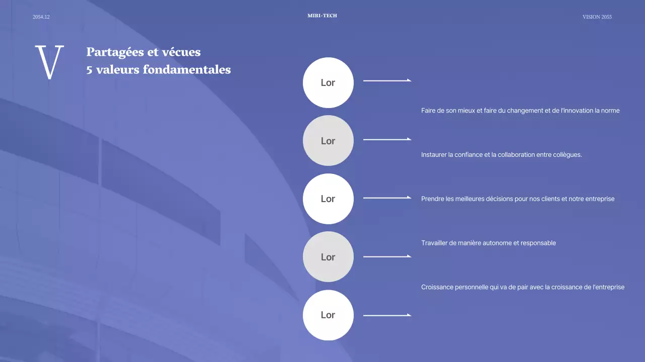 Présentation simple d'un événement en bleu et gris