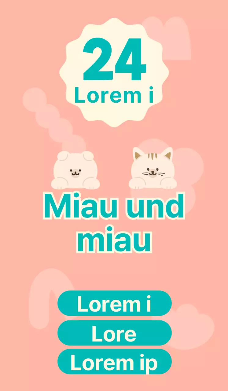 Ein unbesetzter Tierbedarfsladen mit niedlichen rosa und türkisfarbenen Hunde- und Katzenfiguren