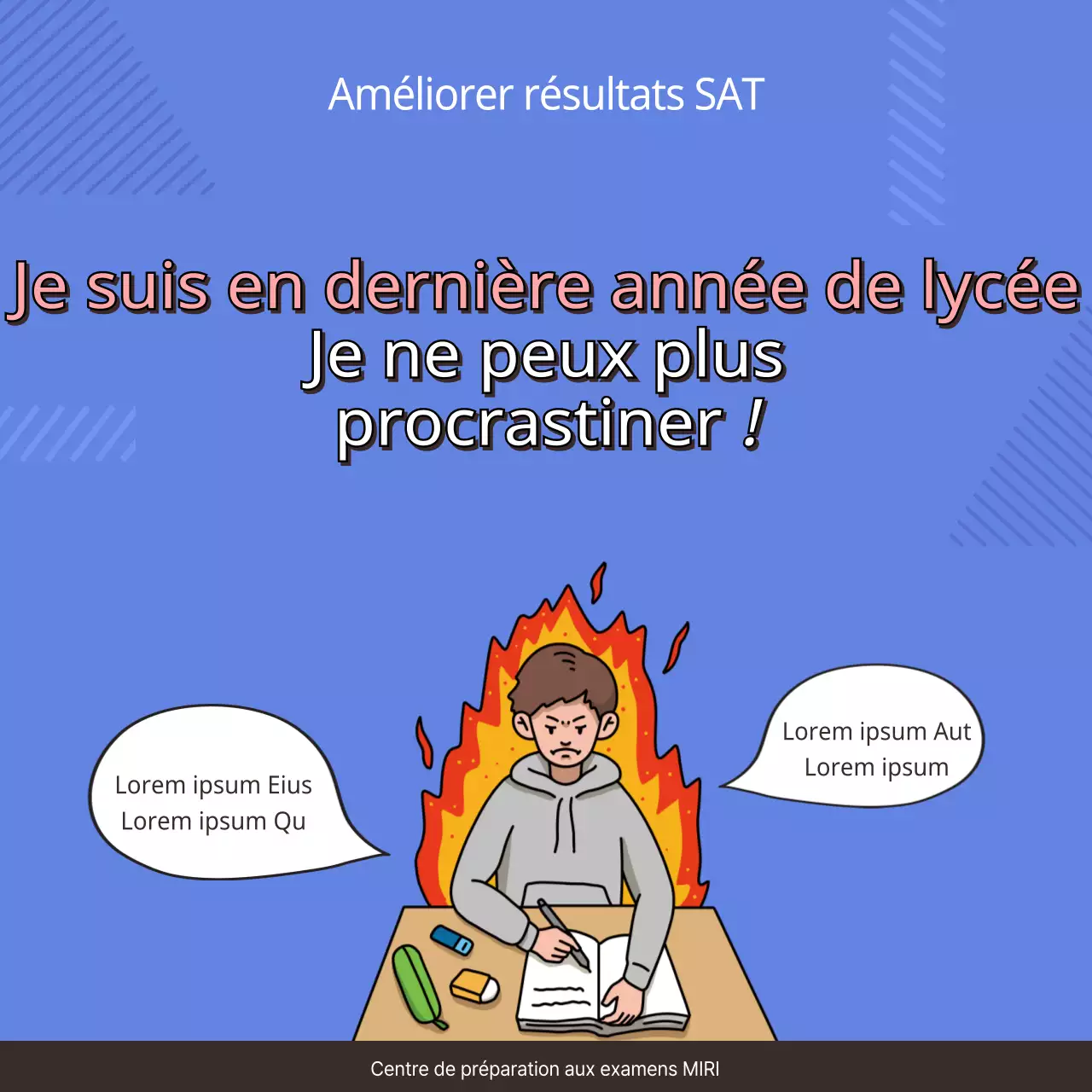 Illustration bleue Clés pour les matières de l'étape 3TIPS