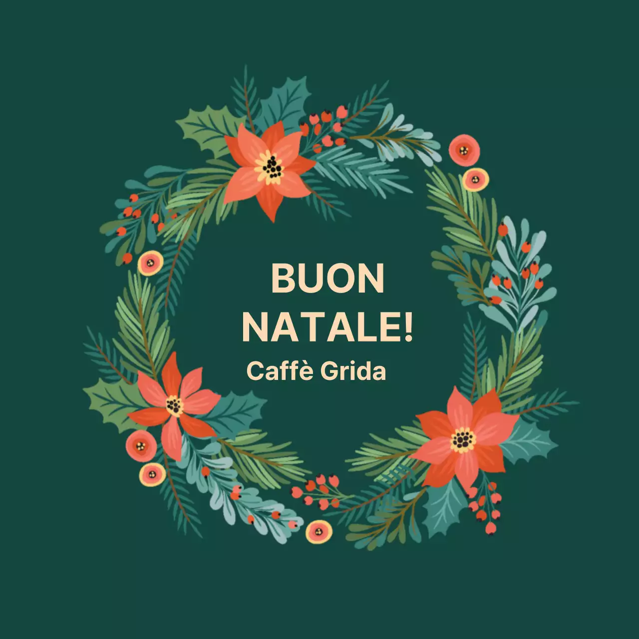 Etichetta natalizia vintage con illustrazione verde