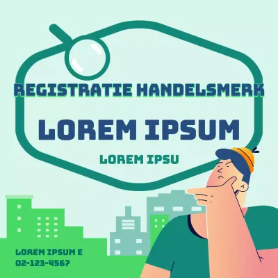 Gids van het Trademark Registrar's Office met illustraties in groene tinten