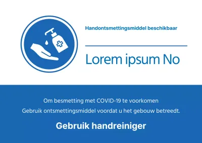 Instructies voor het gebruik van blauwe handontsmettingsmiddelen