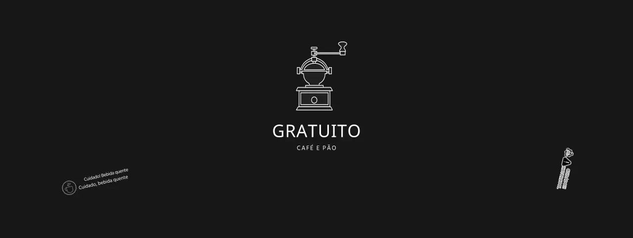 Porta-copos simples Cafelogo preto