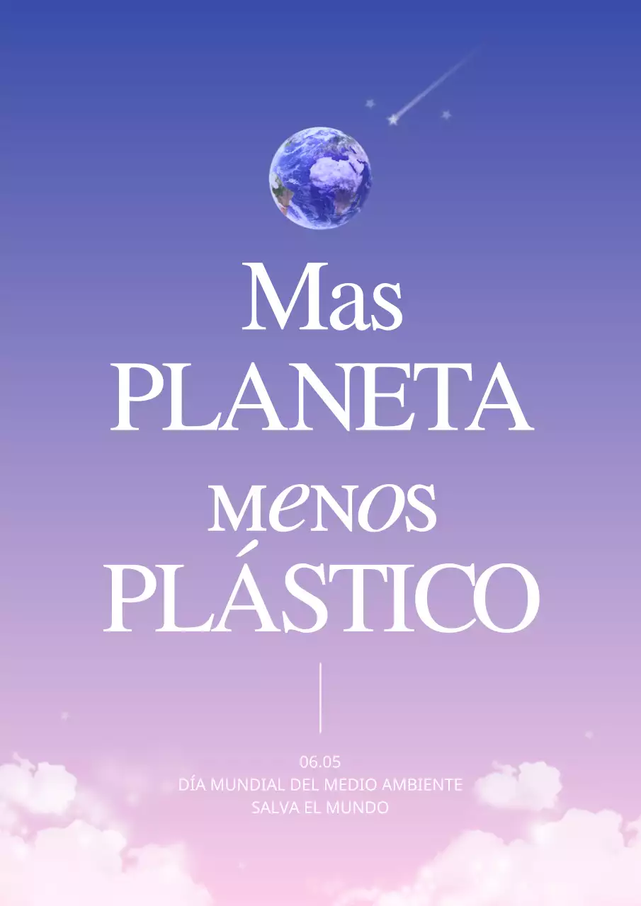 Gradiente morado Día del Medio Ambiente