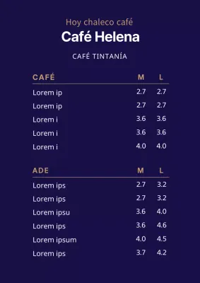 42610_Cafe Tablero de menús