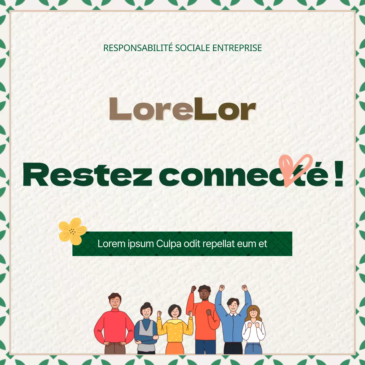 Promouvoir la responsabilité sociale des entreprises avec des textures vertes et brunes